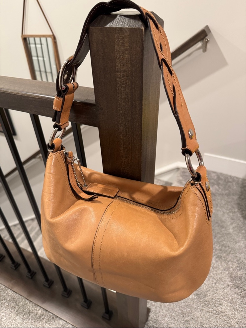 Coach Tan Leather Hobo Shoulder Bag